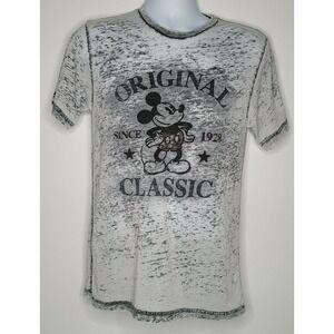 DISNEY Disneyland Classic Original Mickey Mouse Gray Heather T-Shirt Top Small